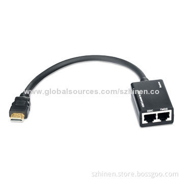 HDMI Extender, Up to 30 Meters for 1,080P Using Cat6 Cable